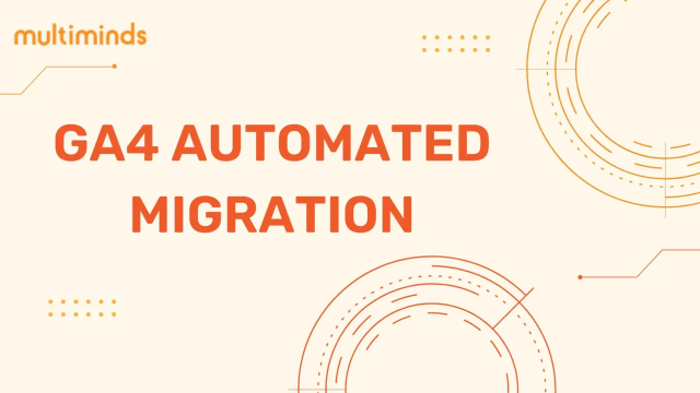 GA4 Automated Migration title with Multiminds logo.